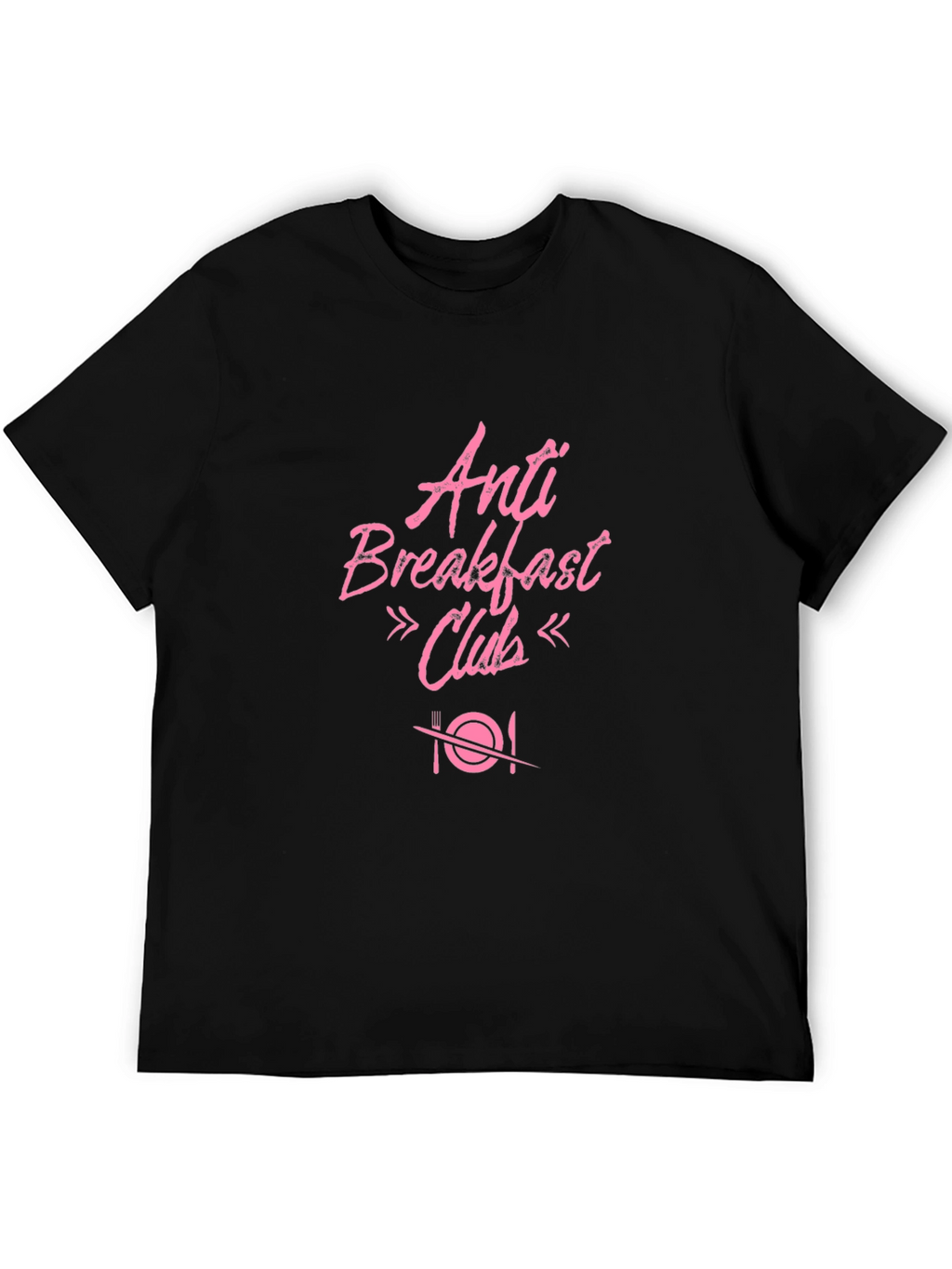 Anti Breakfast Club Graphic T-Shirt - Black Cotton Tee