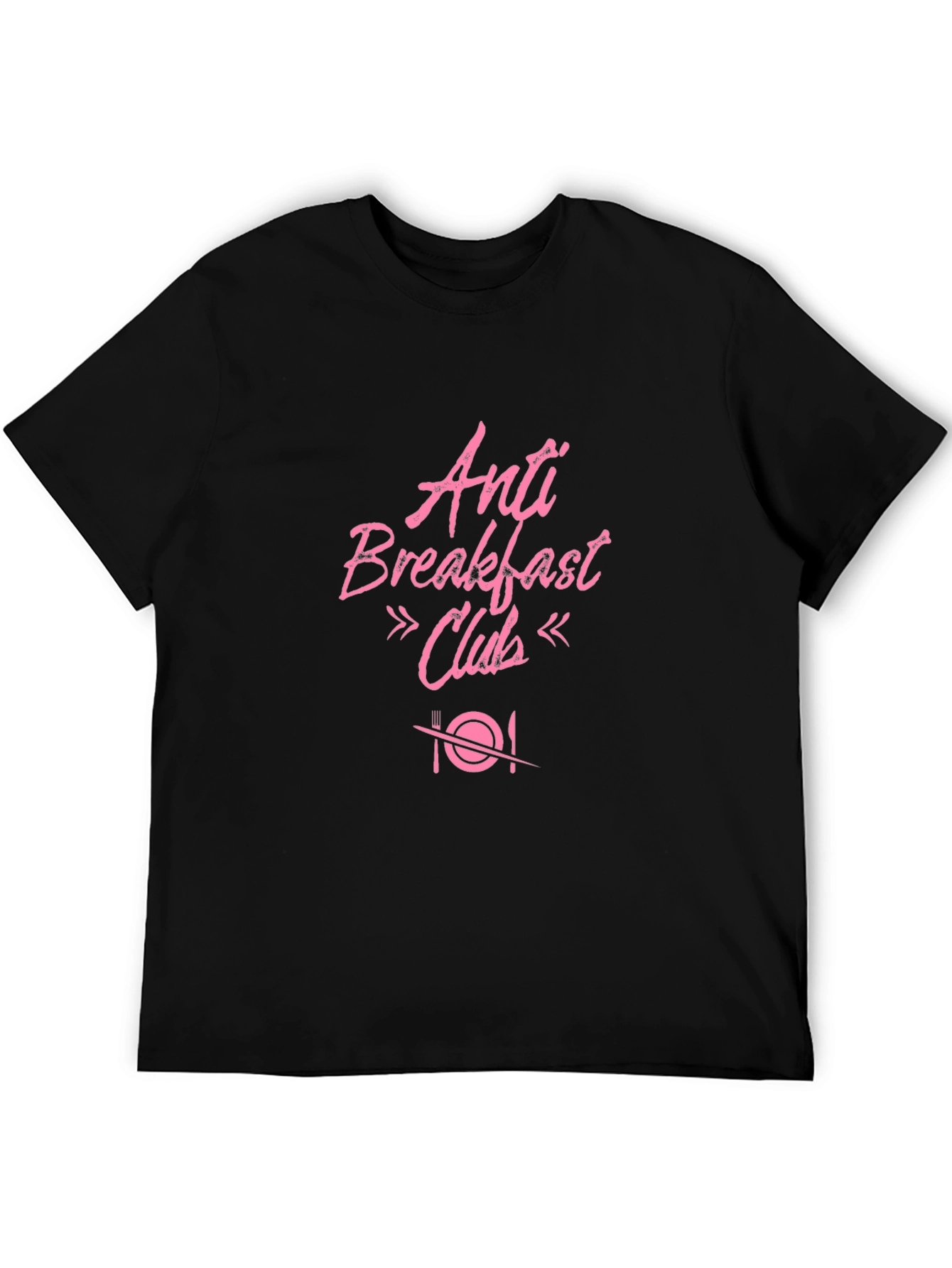Anti Breakfast Club Graphic T-Shirt - Black Cotton Tee