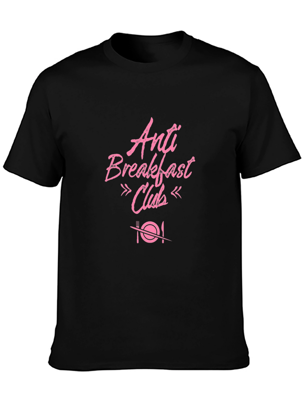 Anti Breakfast Club Graphic T-Shirt - Black Cotton Tee