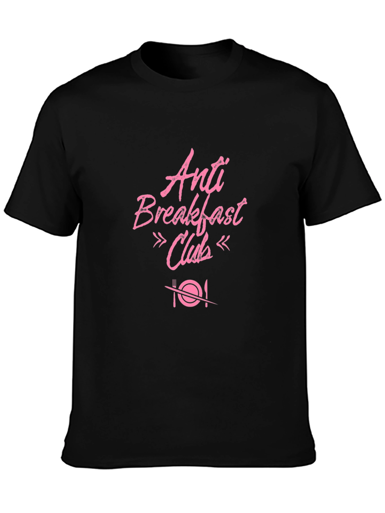 Anti Breakfast Club Graphic T-Shirt - Black Cotton Tee