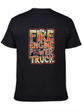 Fire Engine Power Truck Graphic T-Shirt