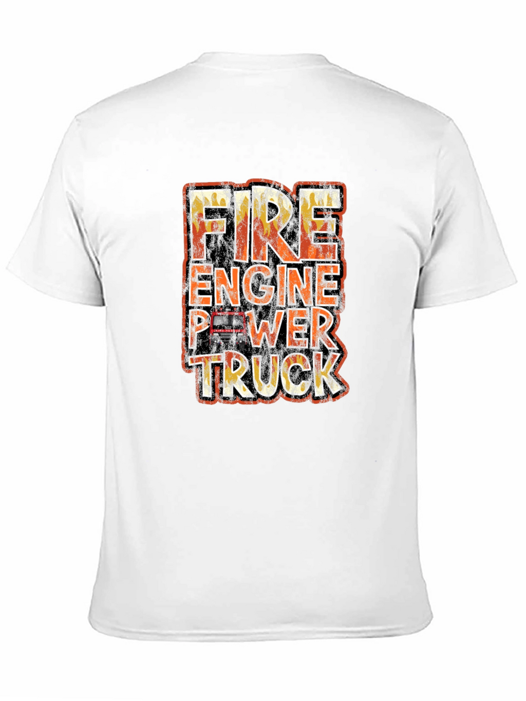 Fire Engine Power Truck Graphic T-Shirt