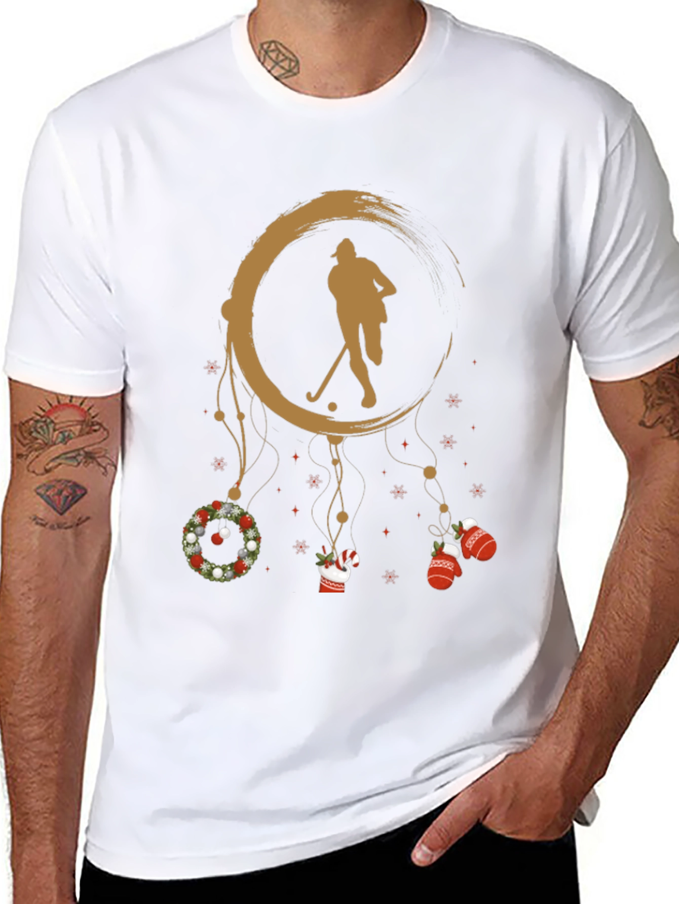 Festive Hockey Dreamcatcher Graphic Tee