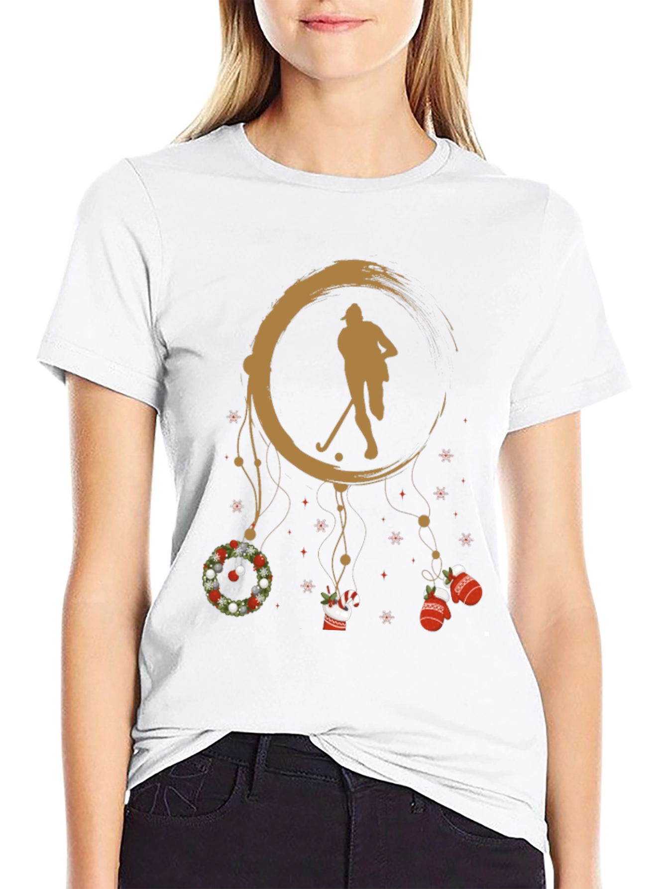 Festive Hockey Dreamcatcher Graphic Tee