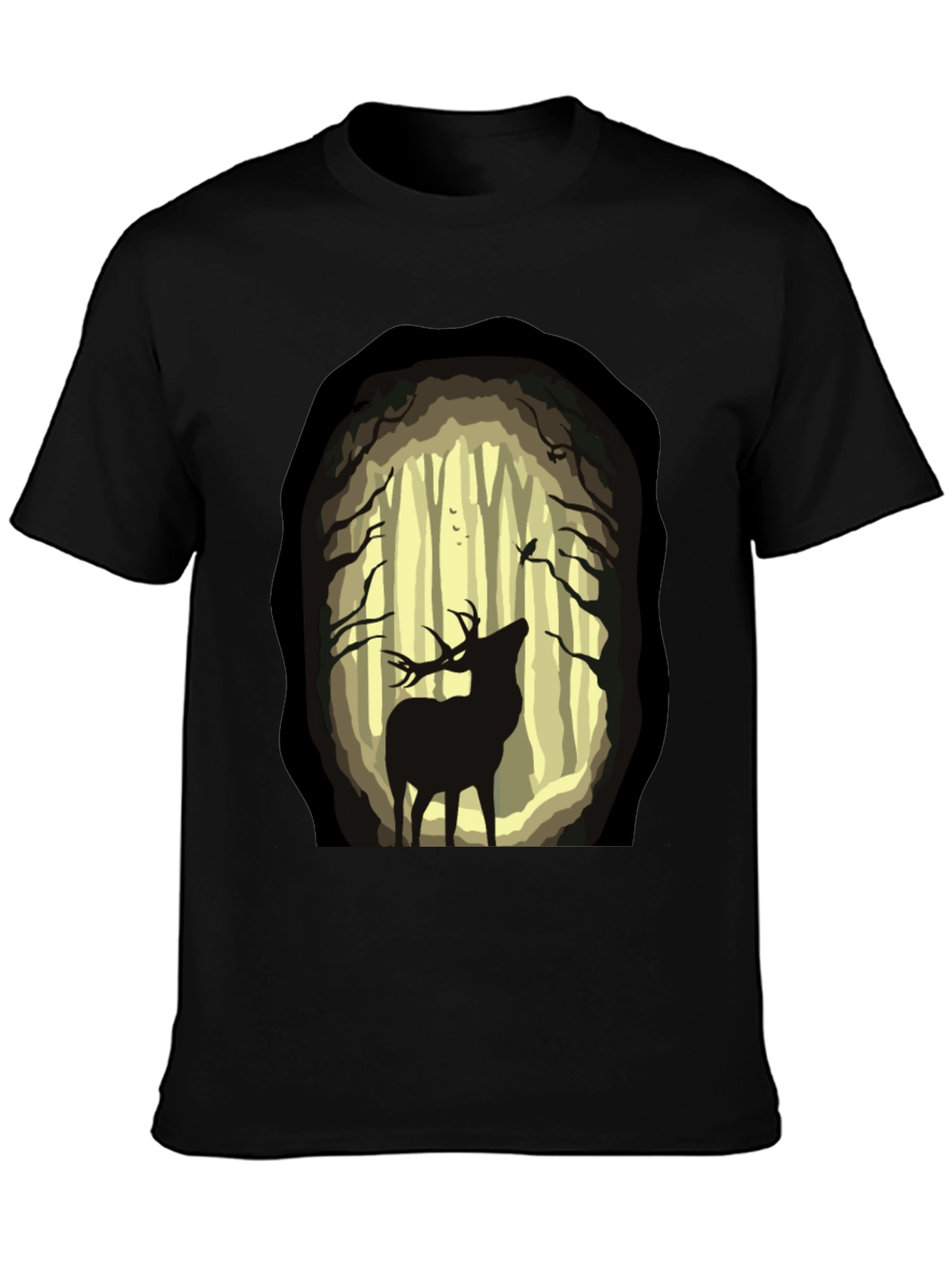 Deer in Forest Graphic Tee - Nature Lover T-Shirt