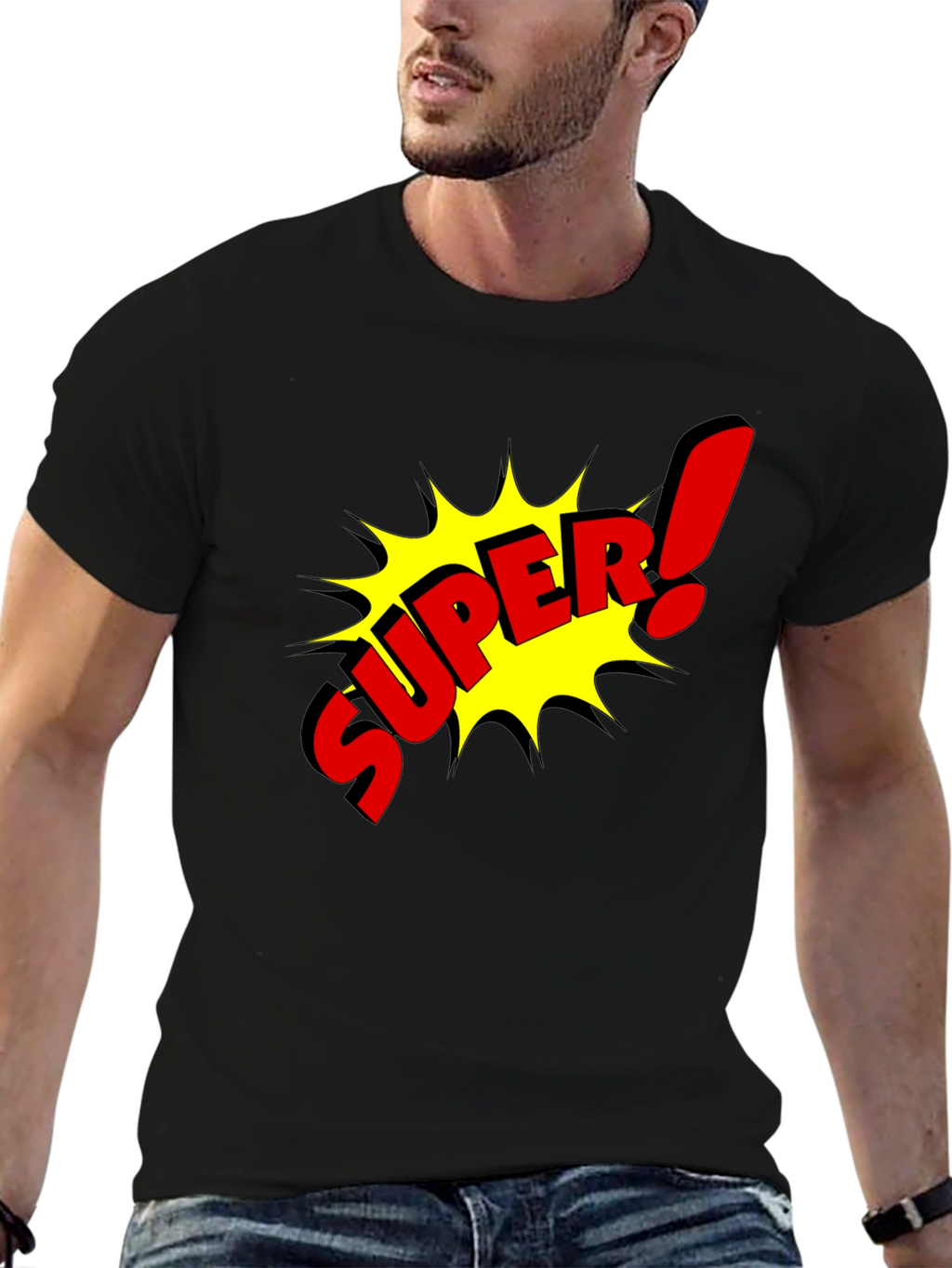 Super! Graphic T-Shirt - Black