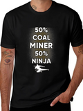 50% Coal Miner 50% Ninja Graphic Tee