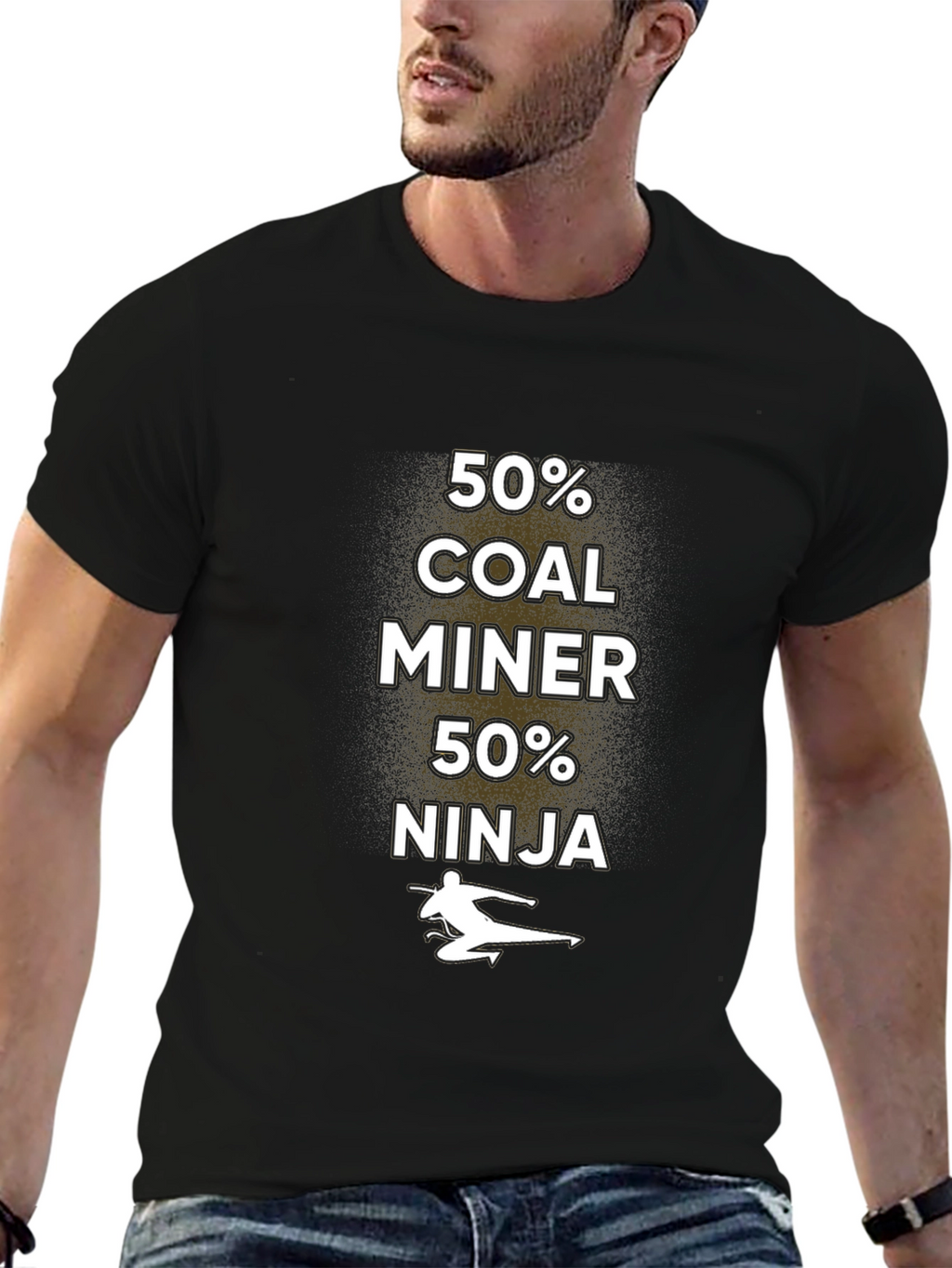 50% Coal Miner 50% Ninja Graphic Tee
