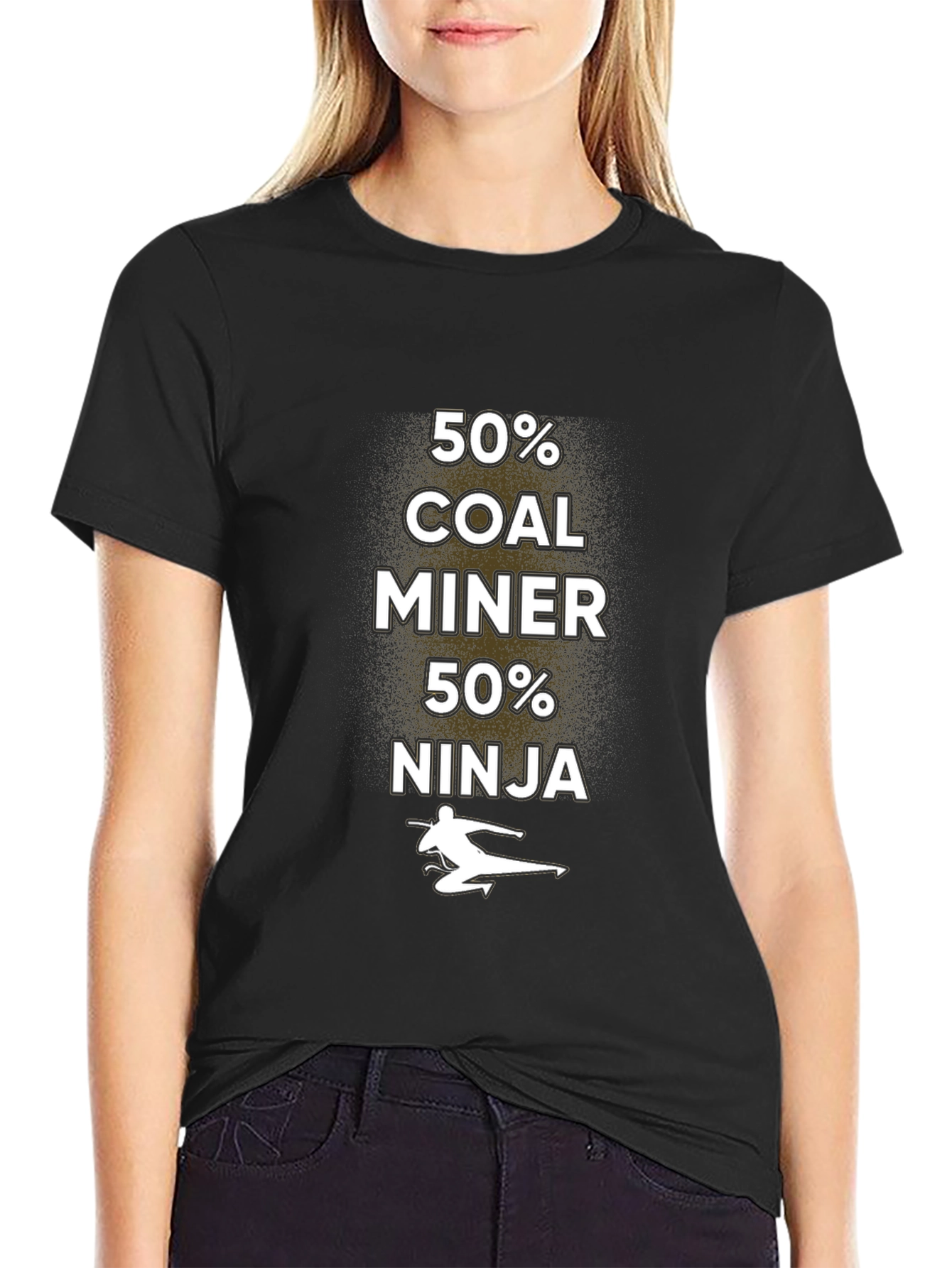 50% Coal Miner 50% Ninja Graphic Tee