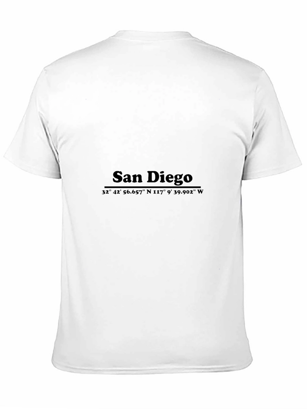 San Diego Coordinates Black T-Shirt