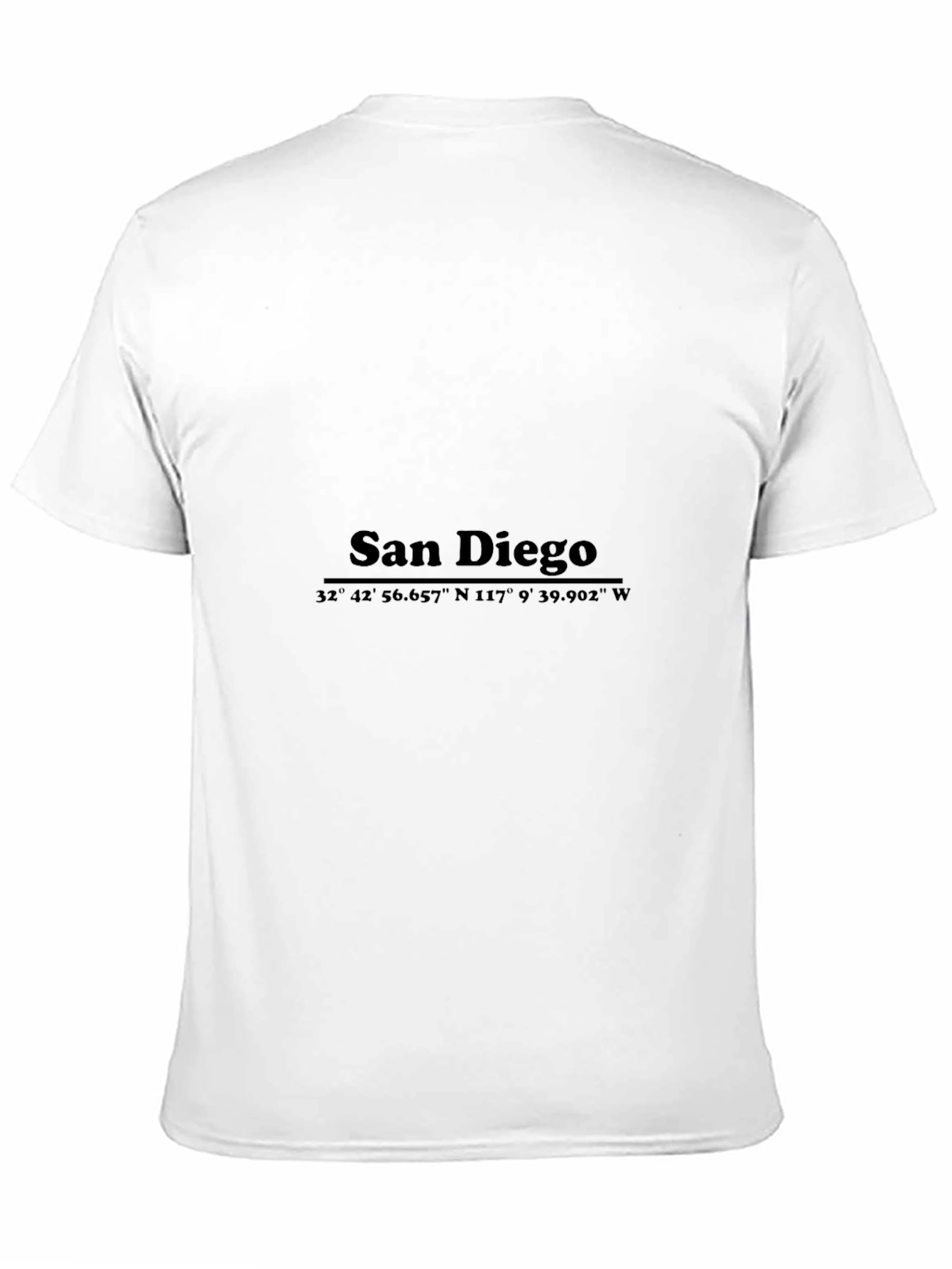 San Diego Coordinates Black T-Shirt