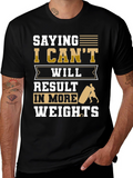 Motivational Gym T-Shirt - Lift More Weights