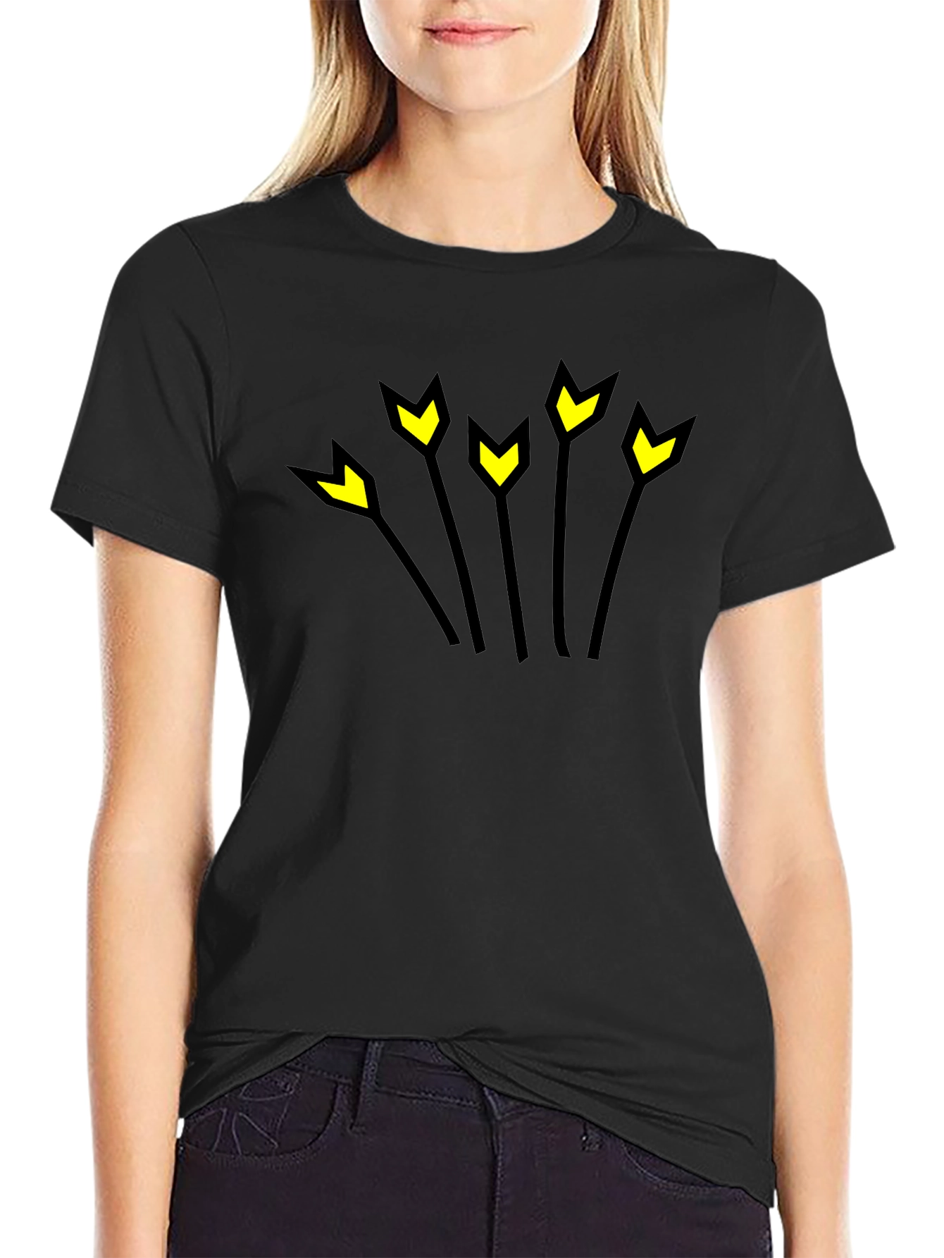 Arrow Burst Black Graphic T-Shirt