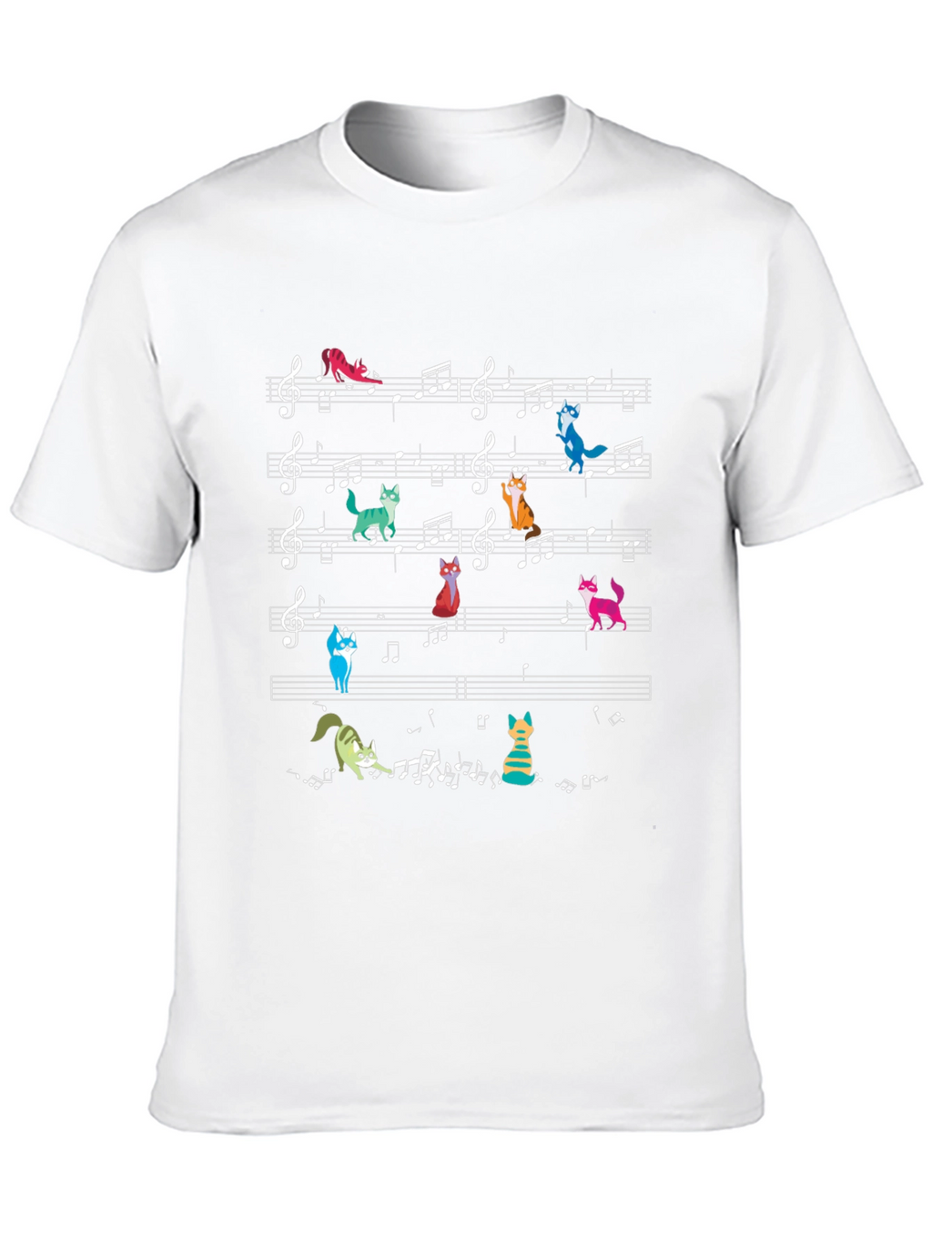 Musical Cats T-Shirt - Black