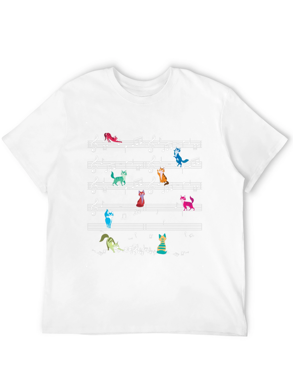 Musical Cats T-Shirt - Black