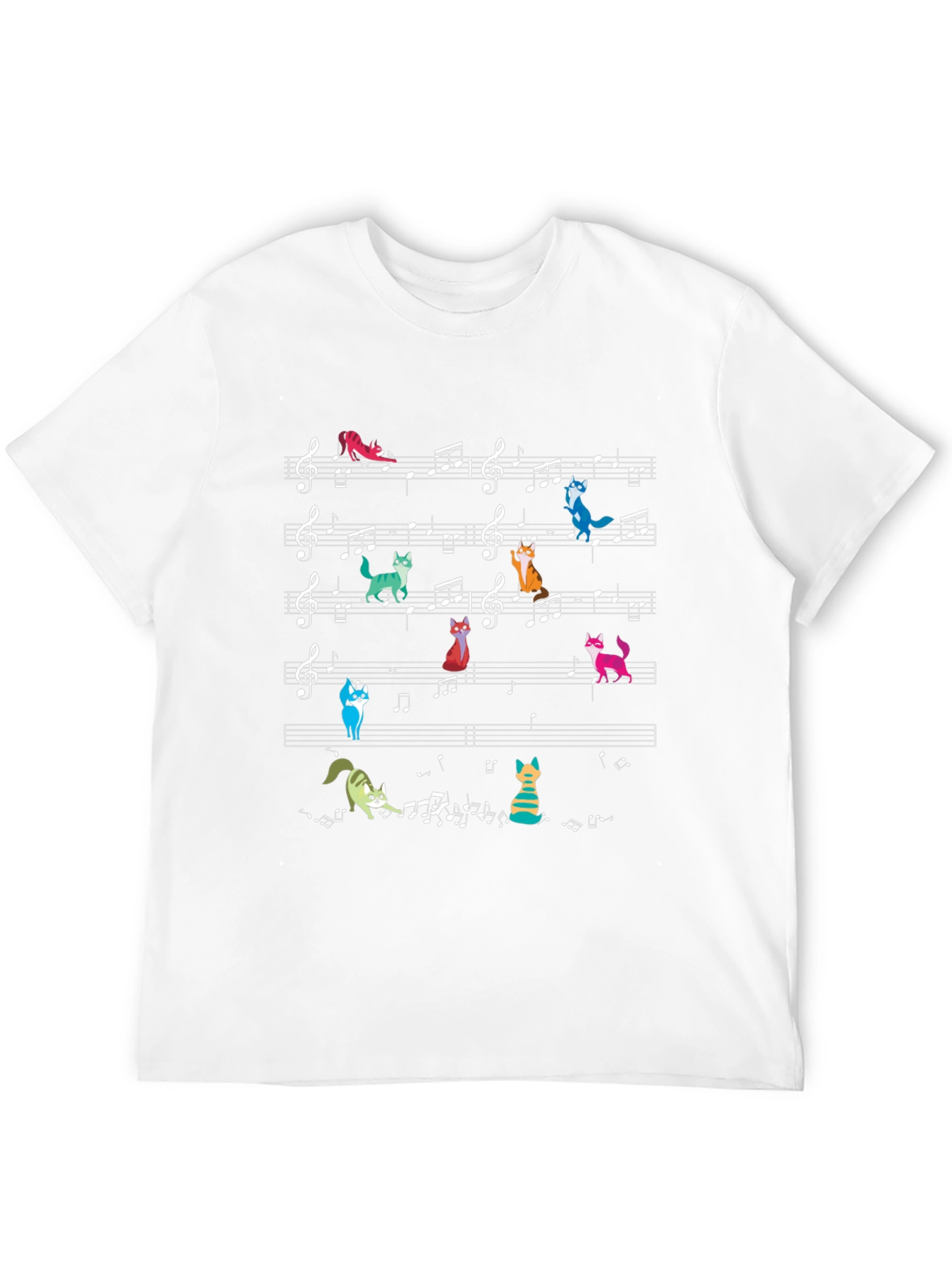 Musical Cats T-Shirt - Black