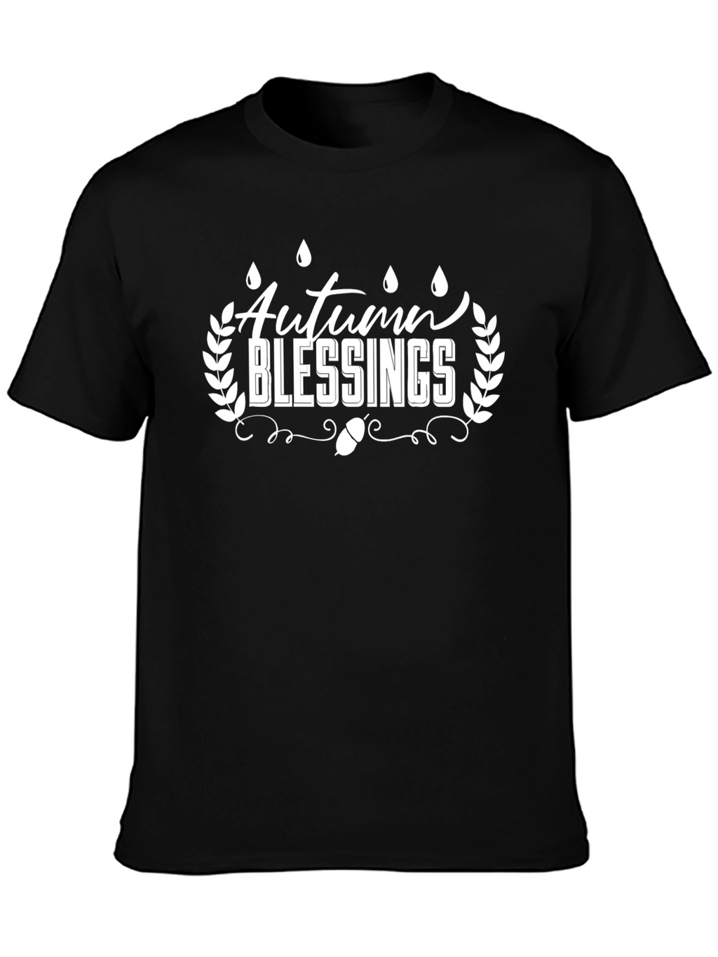 Autumn Blessings Black Graphic Tee