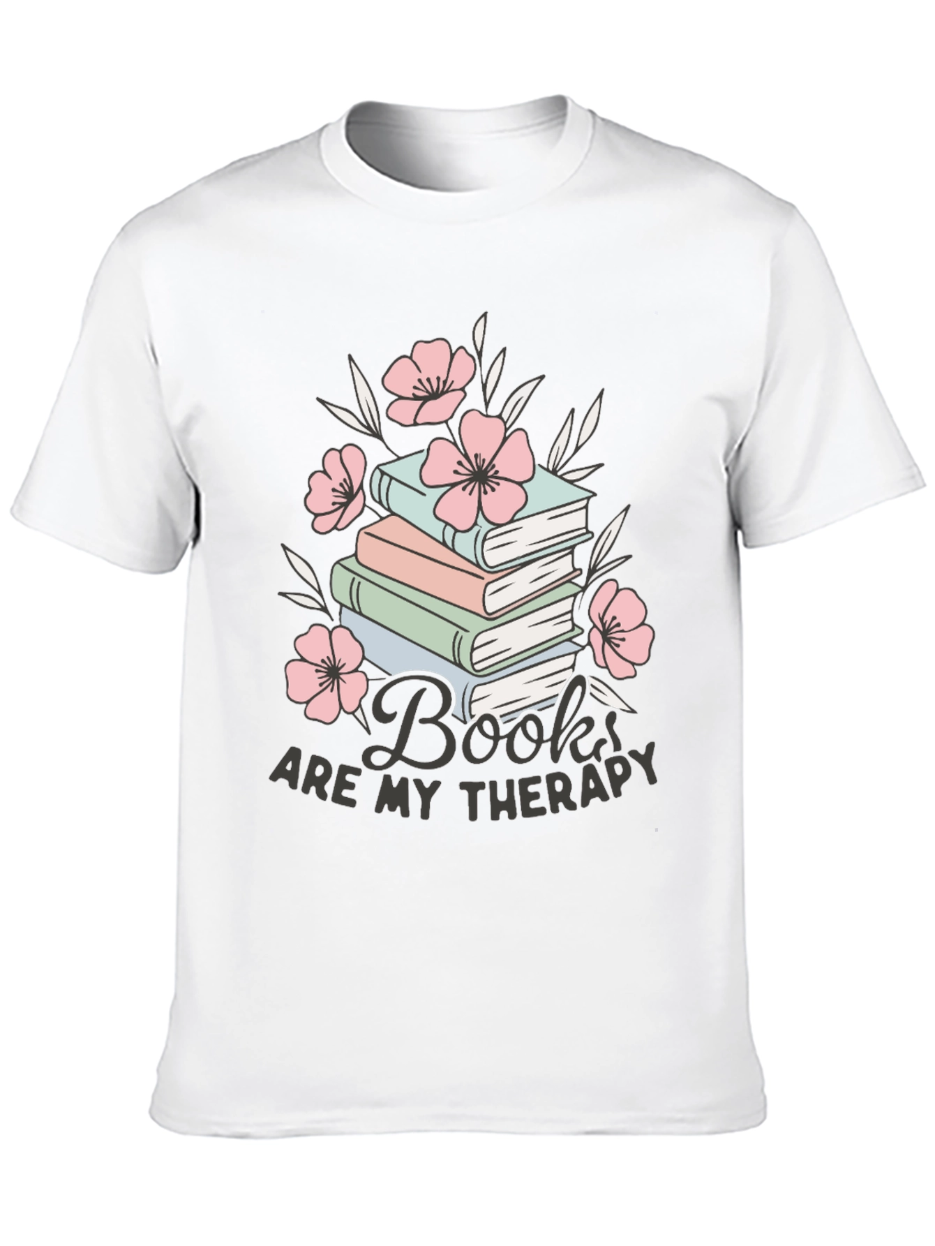 Books Are My Therapy Graphic Tee