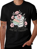 Books Are My Therapy Graphic Tee