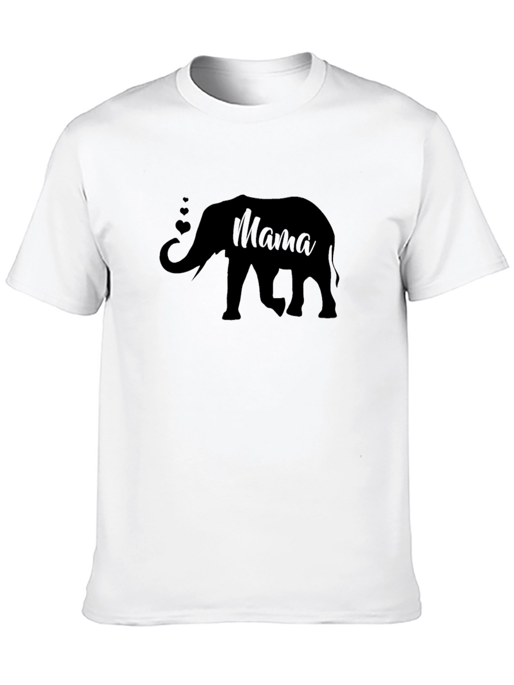 Mama Elephant Graphic Tee - Black Stylish & Comfy