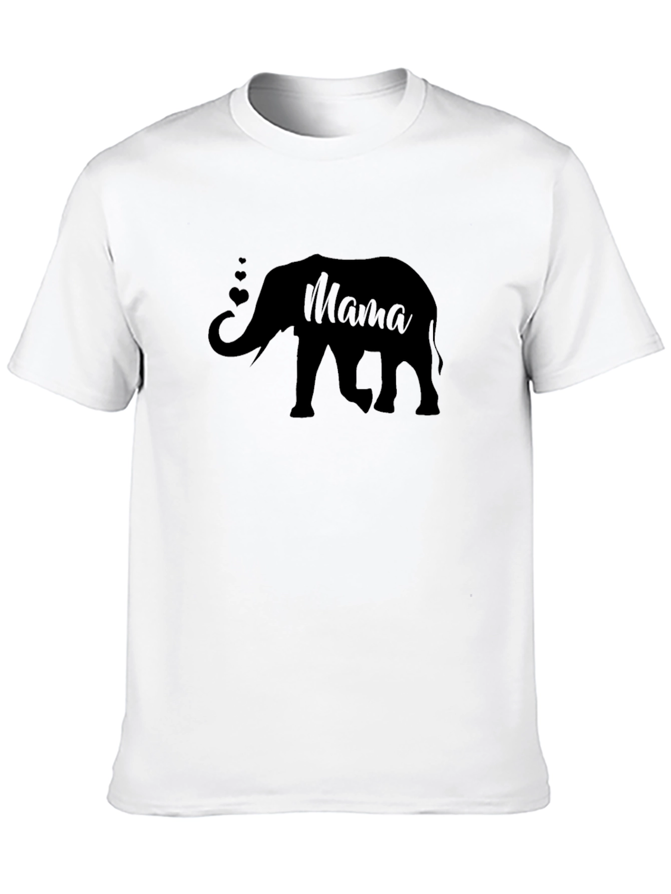 Mama Elephant Graphic Tee - Black Stylish & Comfy