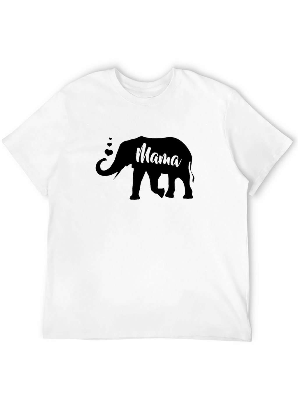 Mama Elephant Graphic Tee - Black Stylish & Comfy
