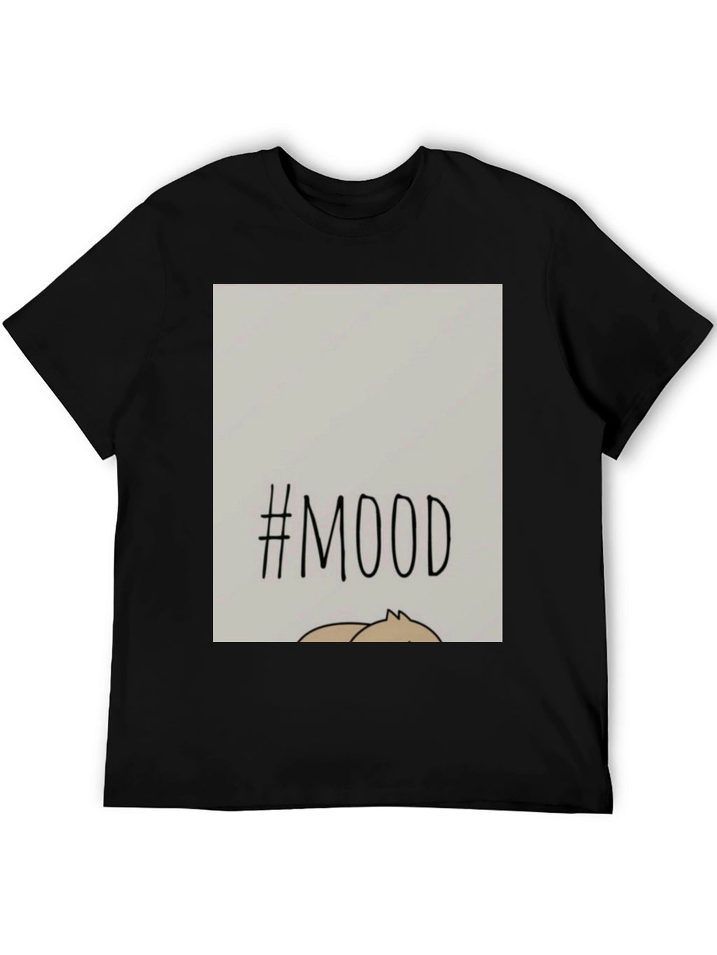 #MOOD Graphic Tee - Relaxed Fit Black Cotton Blend