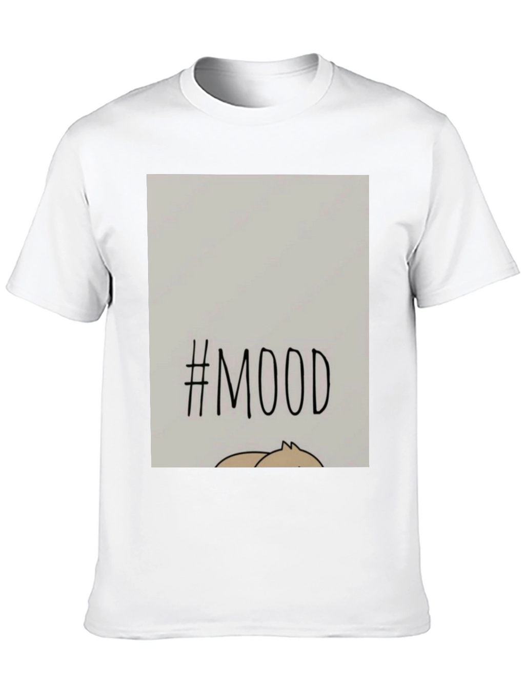 #MOOD Graphic Tee - Relaxed Fit Black Cotton Blend
