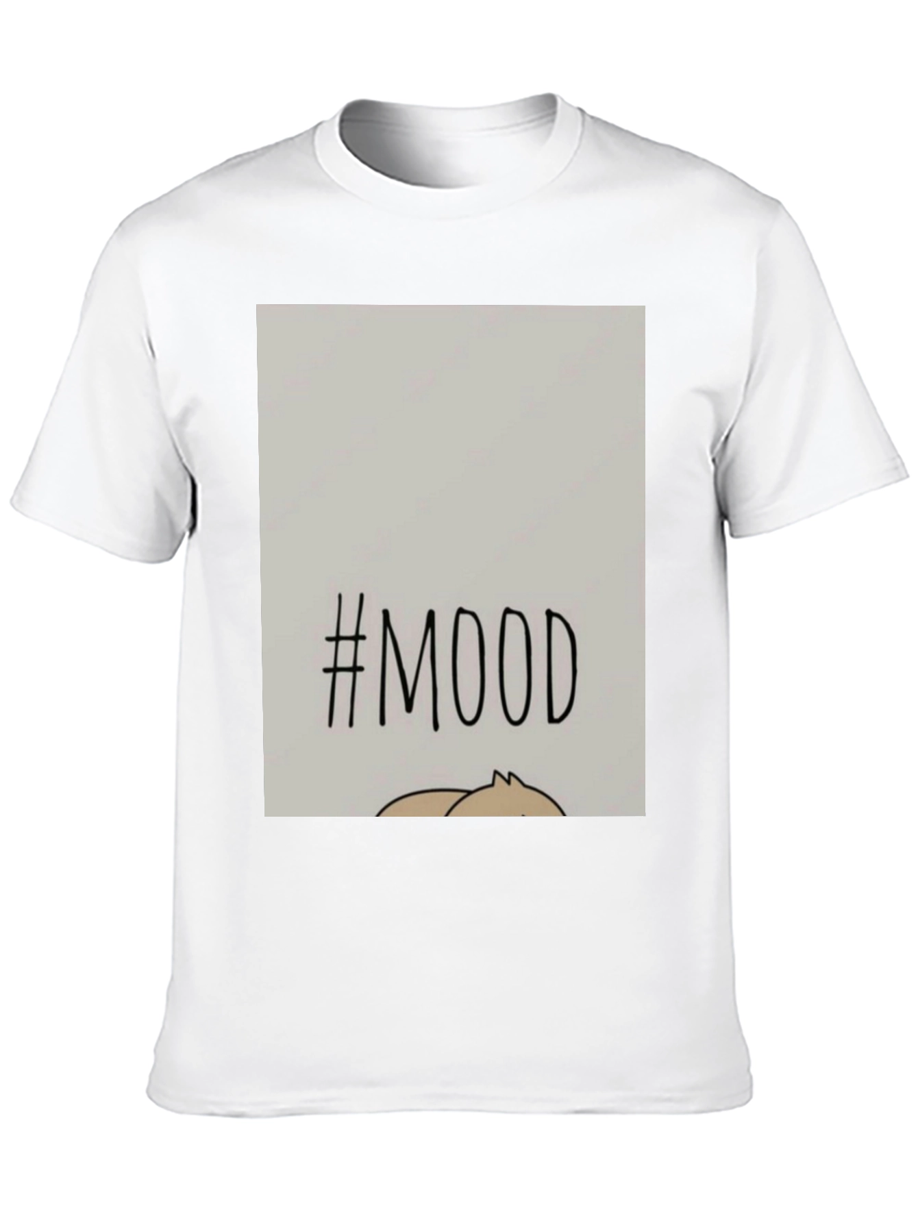 #MOOD Graphic Tee - Relaxed Fit Black Cotton Blend