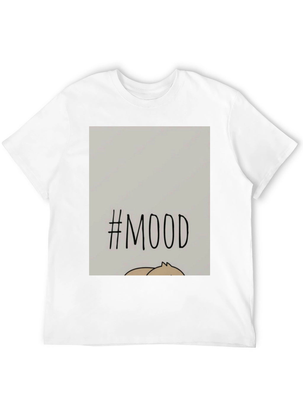 #MOOD Graphic Tee - Relaxed Fit Black Cotton Blend