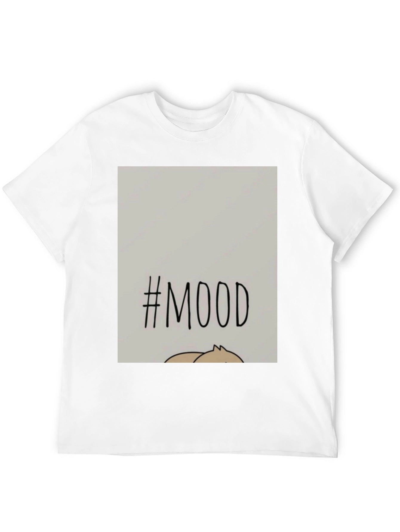 #MOOD Graphic Tee - Relaxed Fit Black Cotton Blend