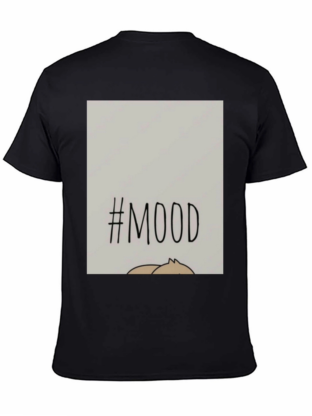 #MOOD Graphic Tee - Relaxed Fit Black Cotton Blend