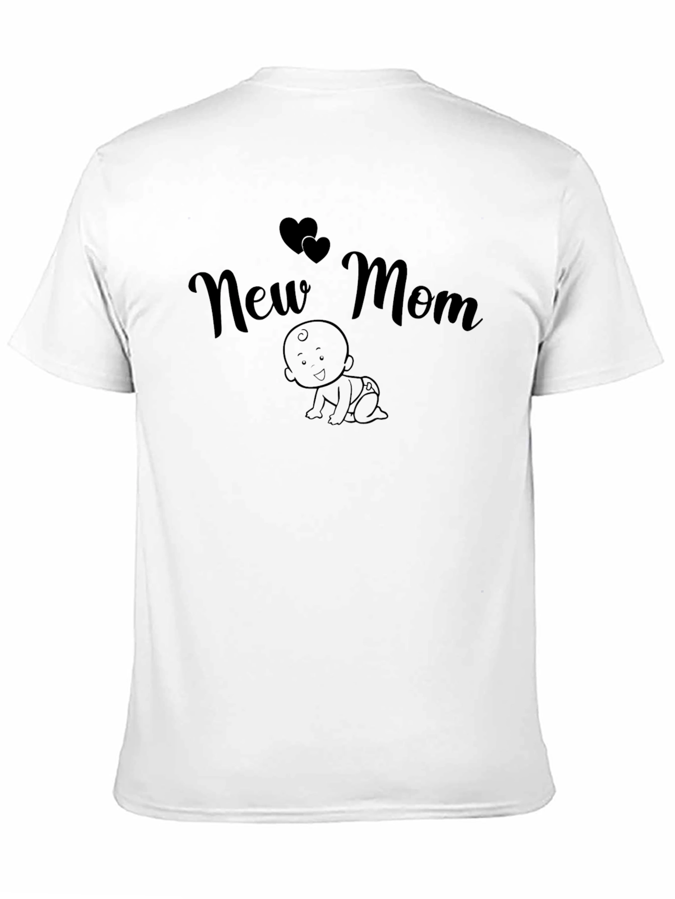 New Mom Graphic T-Shirt - Black