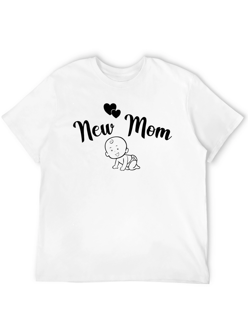 New Mom Graphic T-Shirt - Black