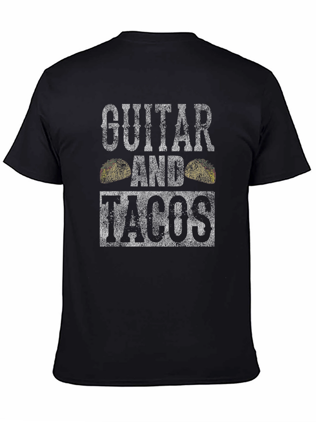 Guitar and Tacos Graphic T-Shirt - Mens Black Tee