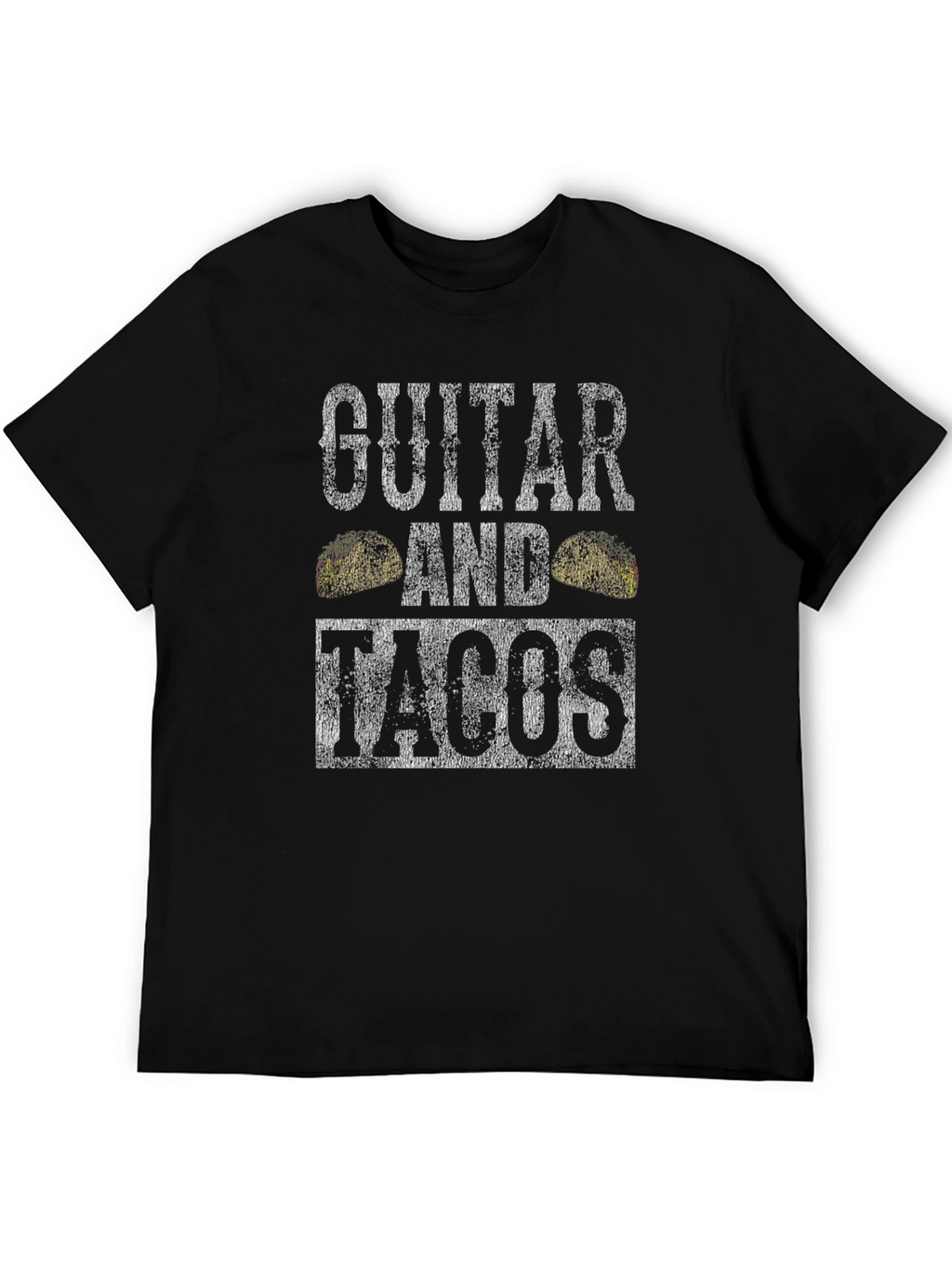 Guitar and Tacos Graphic T-Shirt - Mens Black Tee