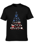 Patriotic Christmas Tree Graphic Tee