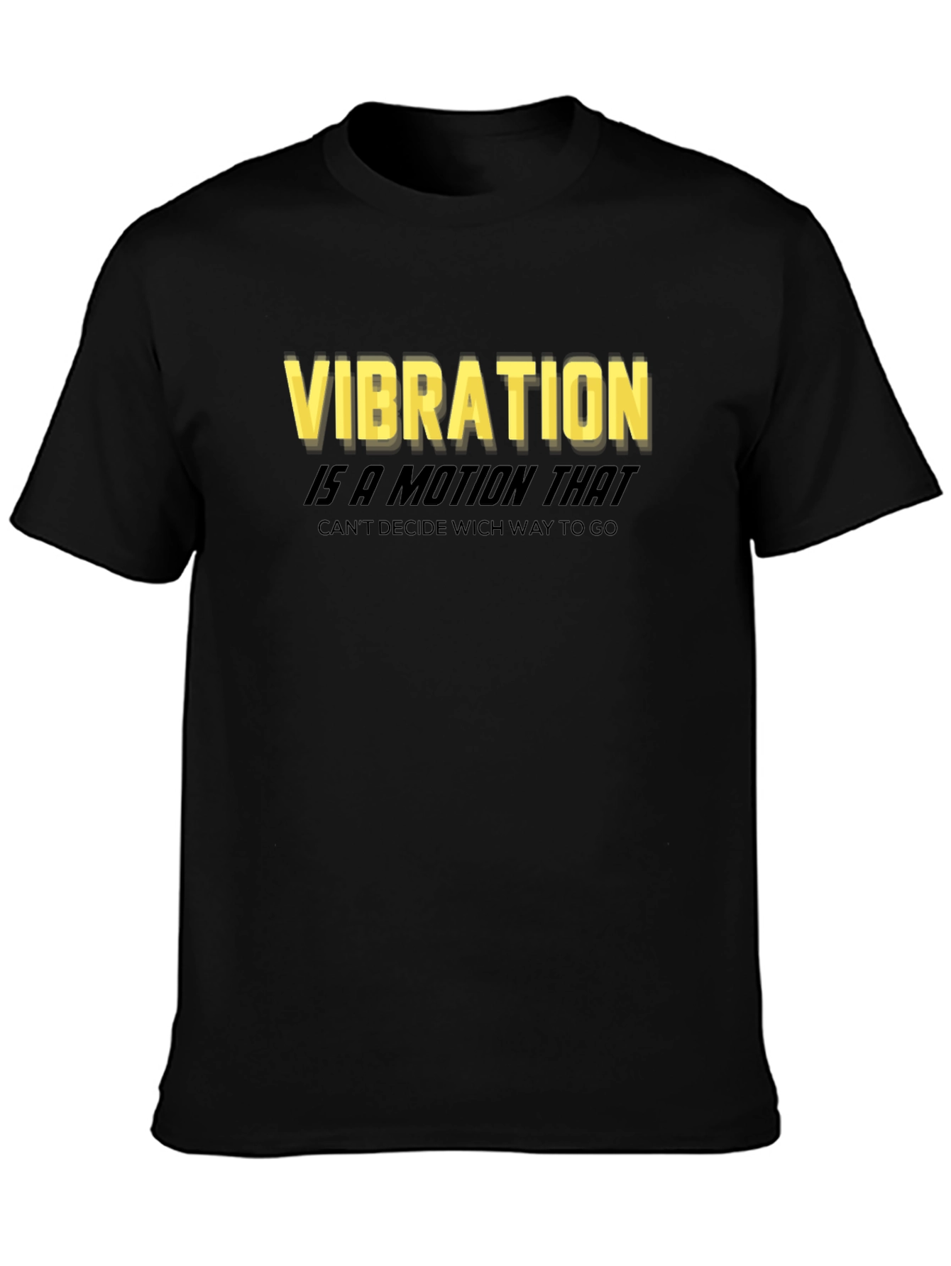 Vibration Motion Black T-Shirt