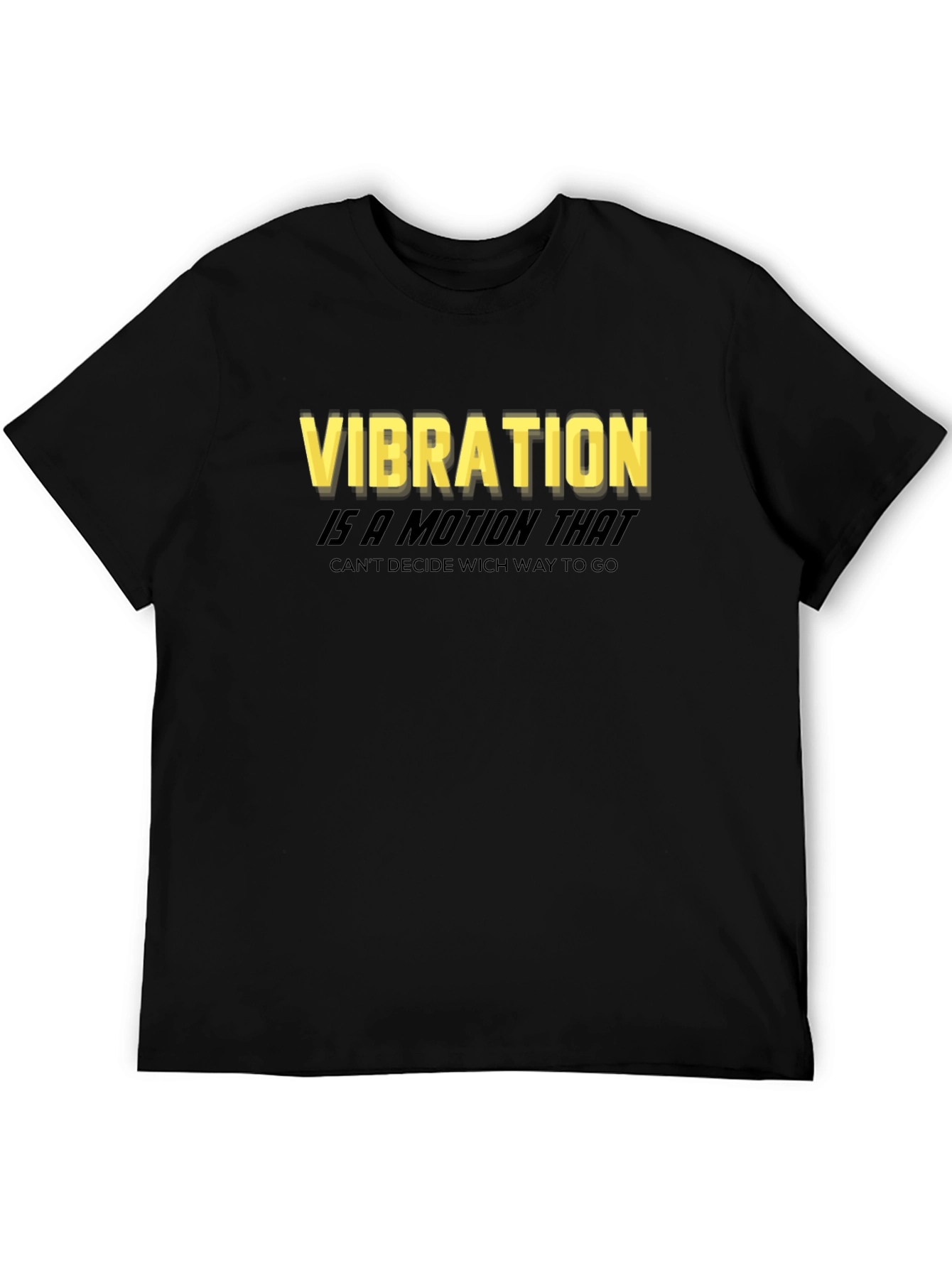 Vibration Motion Black T-Shirt