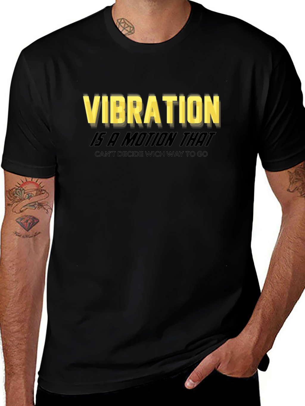 Vibration Motion Black T-Shirt
