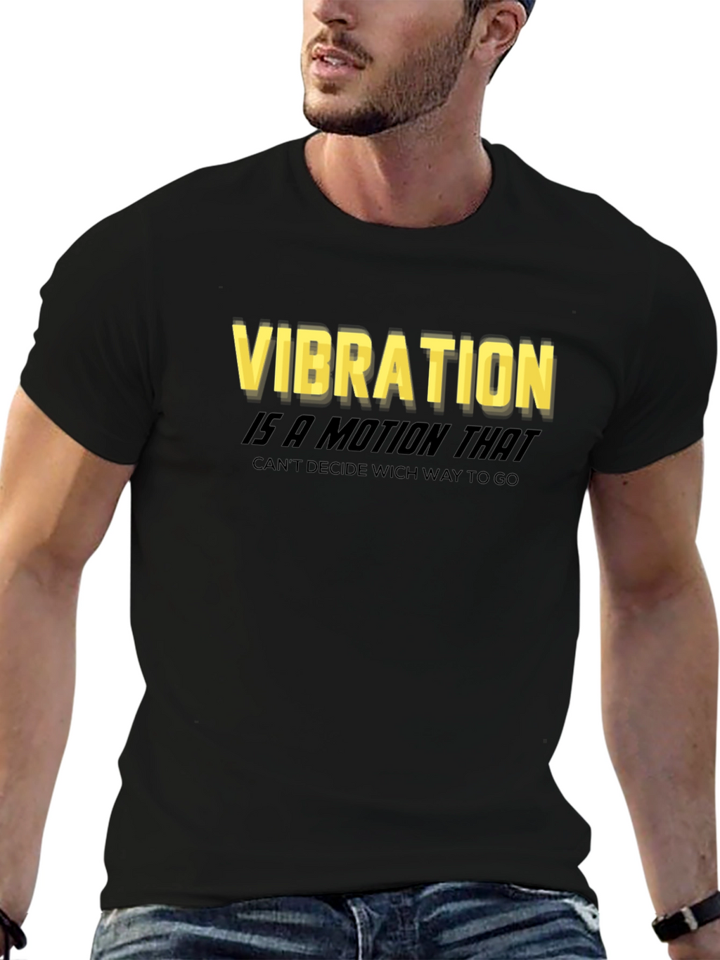 Vibration Motion Black T-Shirt