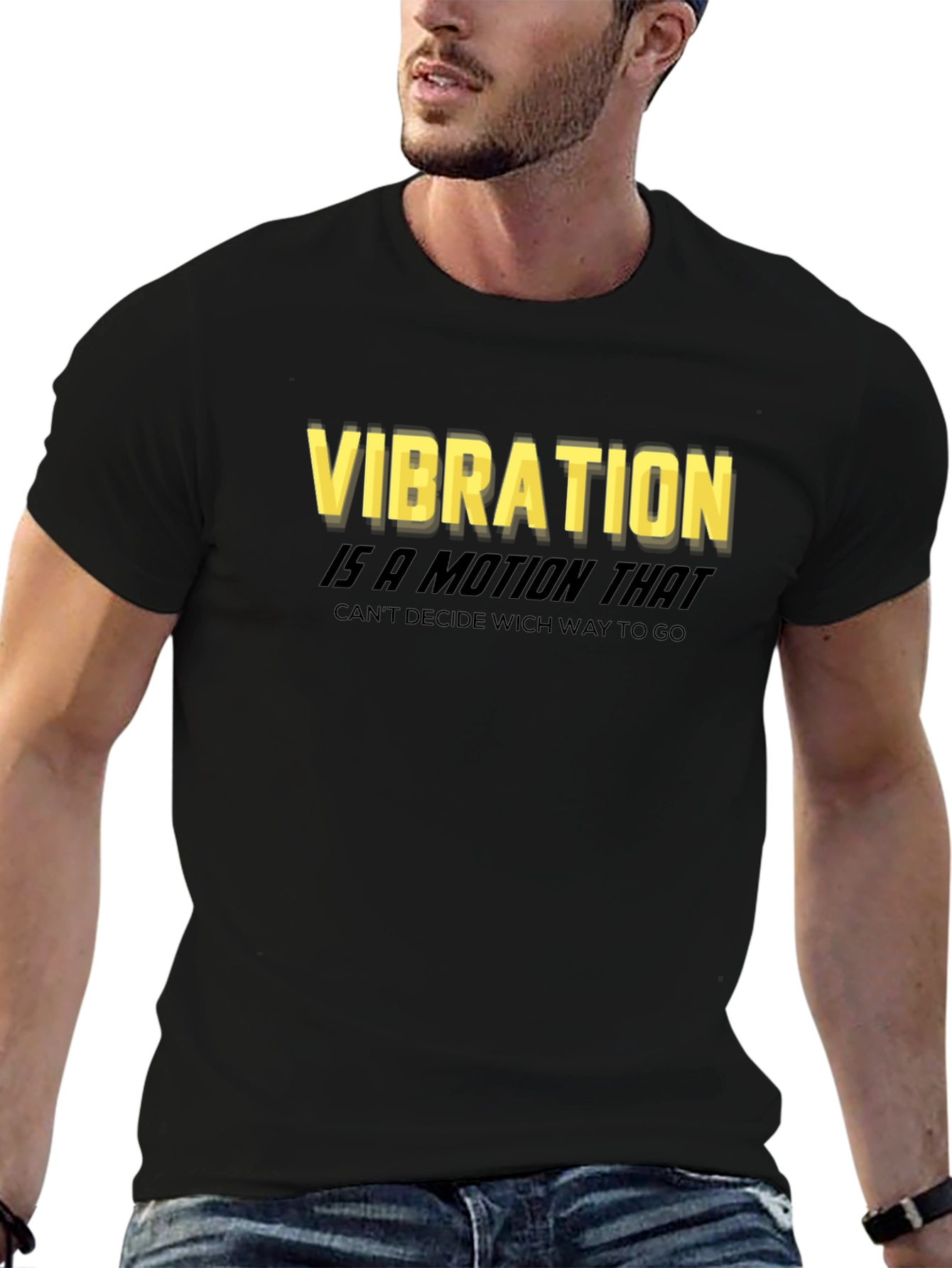 Vibration Motion Black T-Shirt