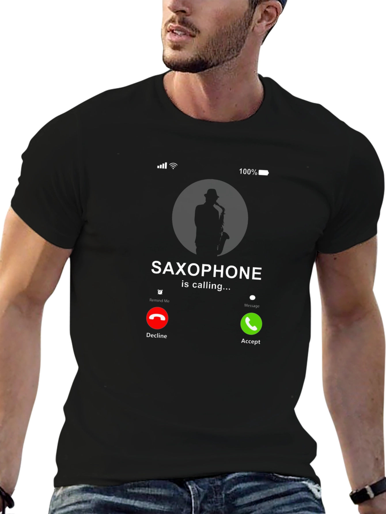 Saxophone Calling T-Shirt - Music Lover Tee