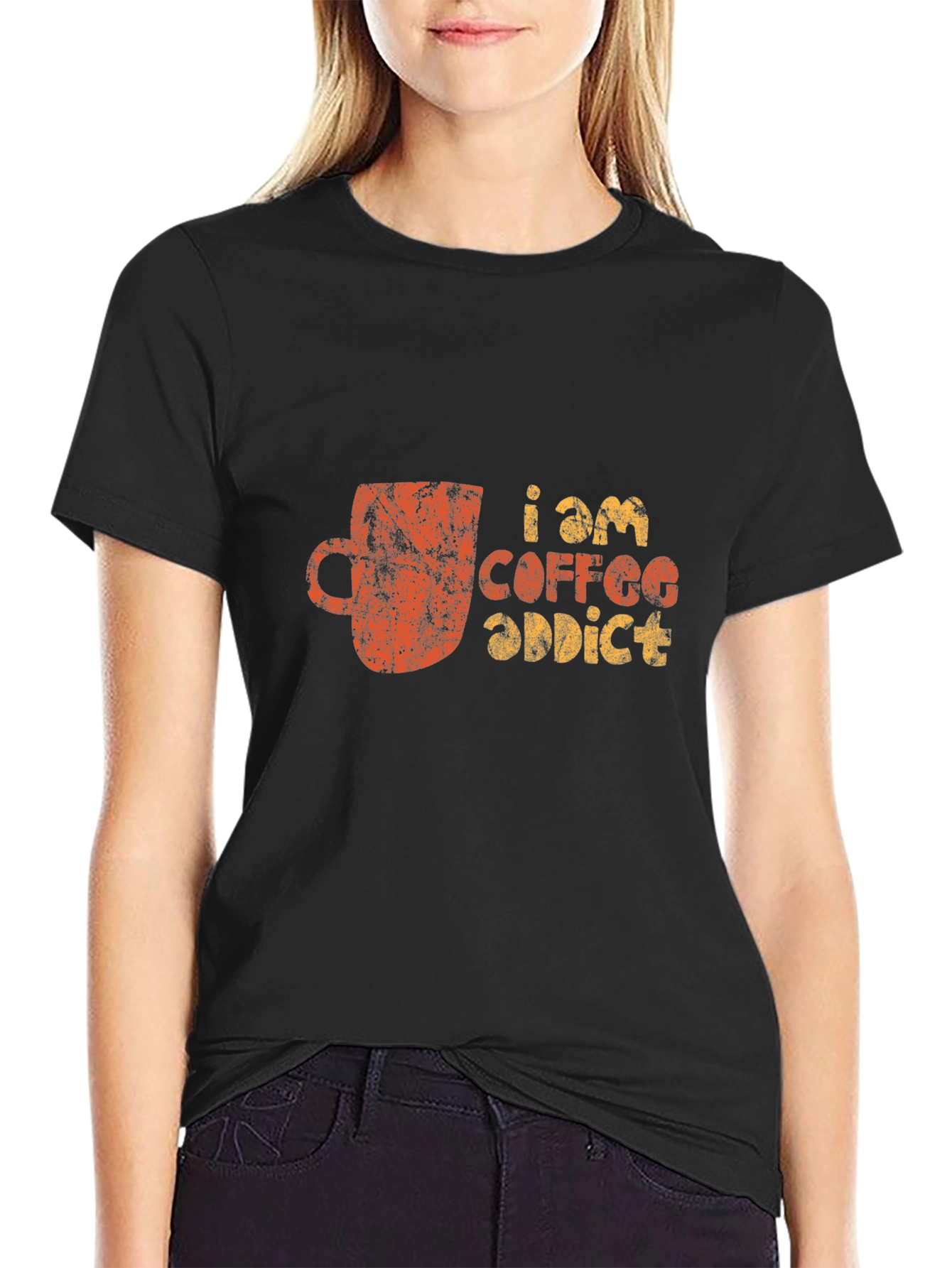 Coffee Addict Graphic Tee - Black Short Sleeve T-Shirt