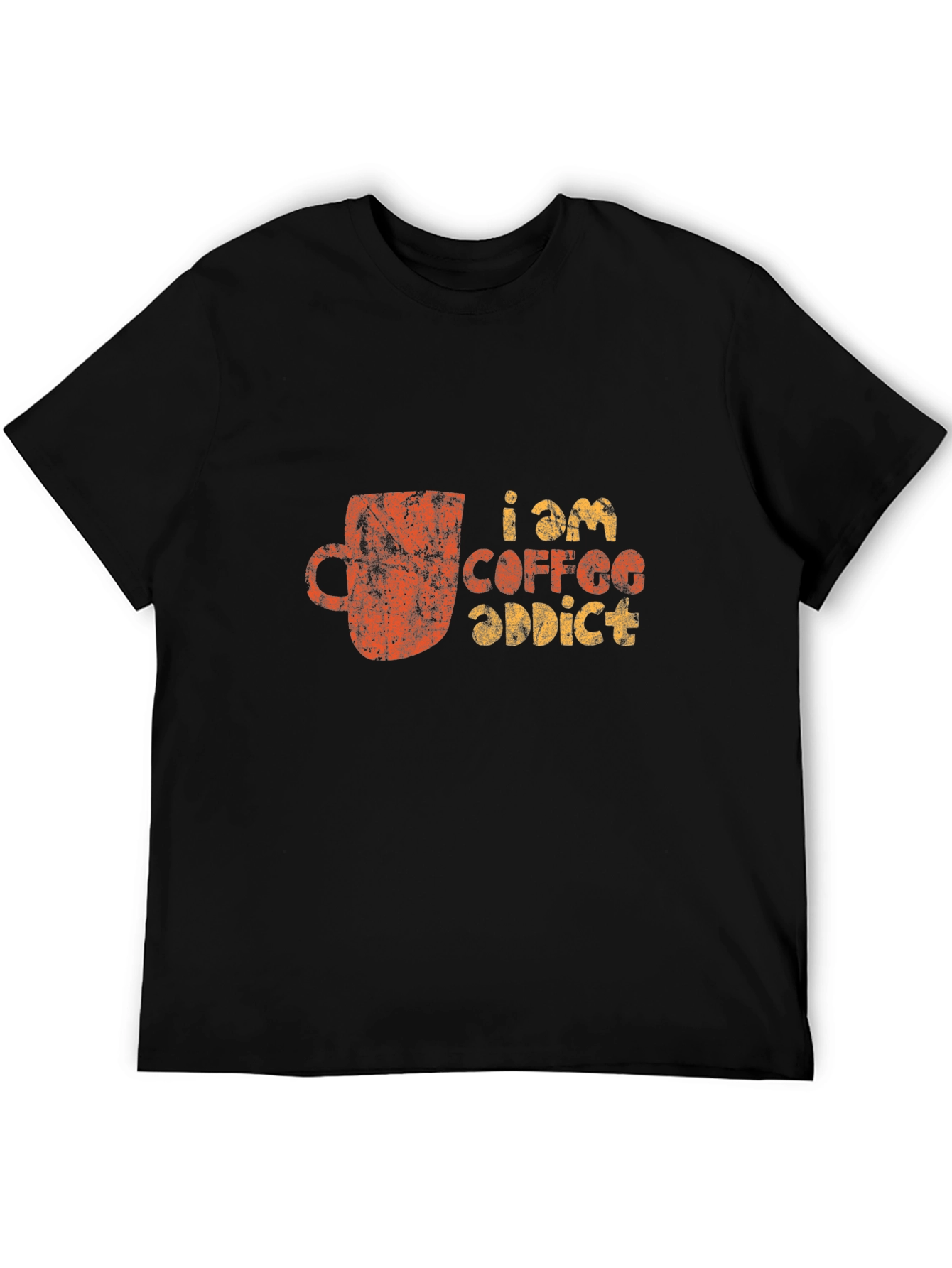 Coffee Addict Graphic Tee - Black Short Sleeve T-Shirt