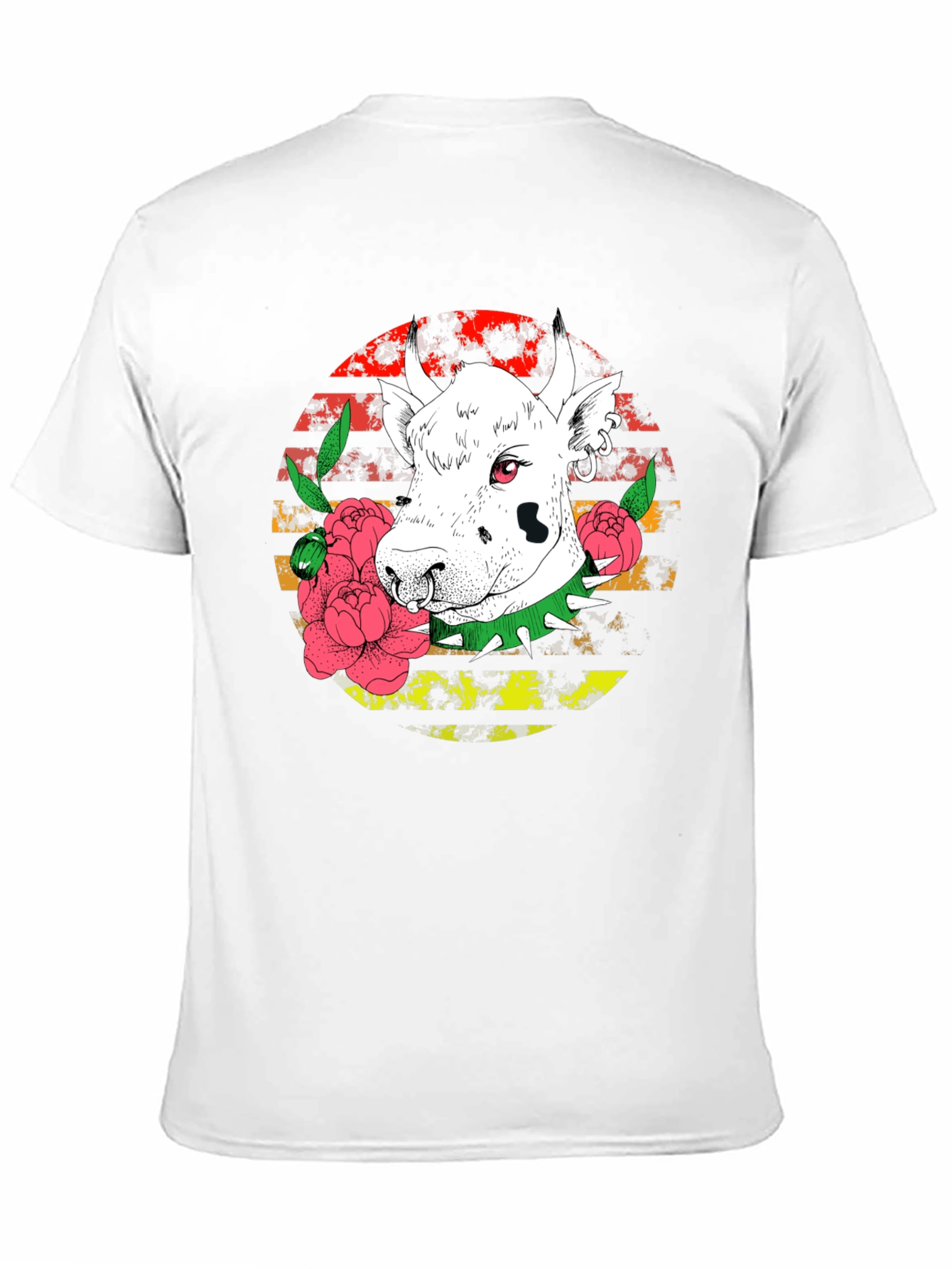 Edgy Cow Graphic Tee - Punk Rock Style