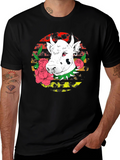 Edgy Cow Graphic Tee - Punk Rock Style