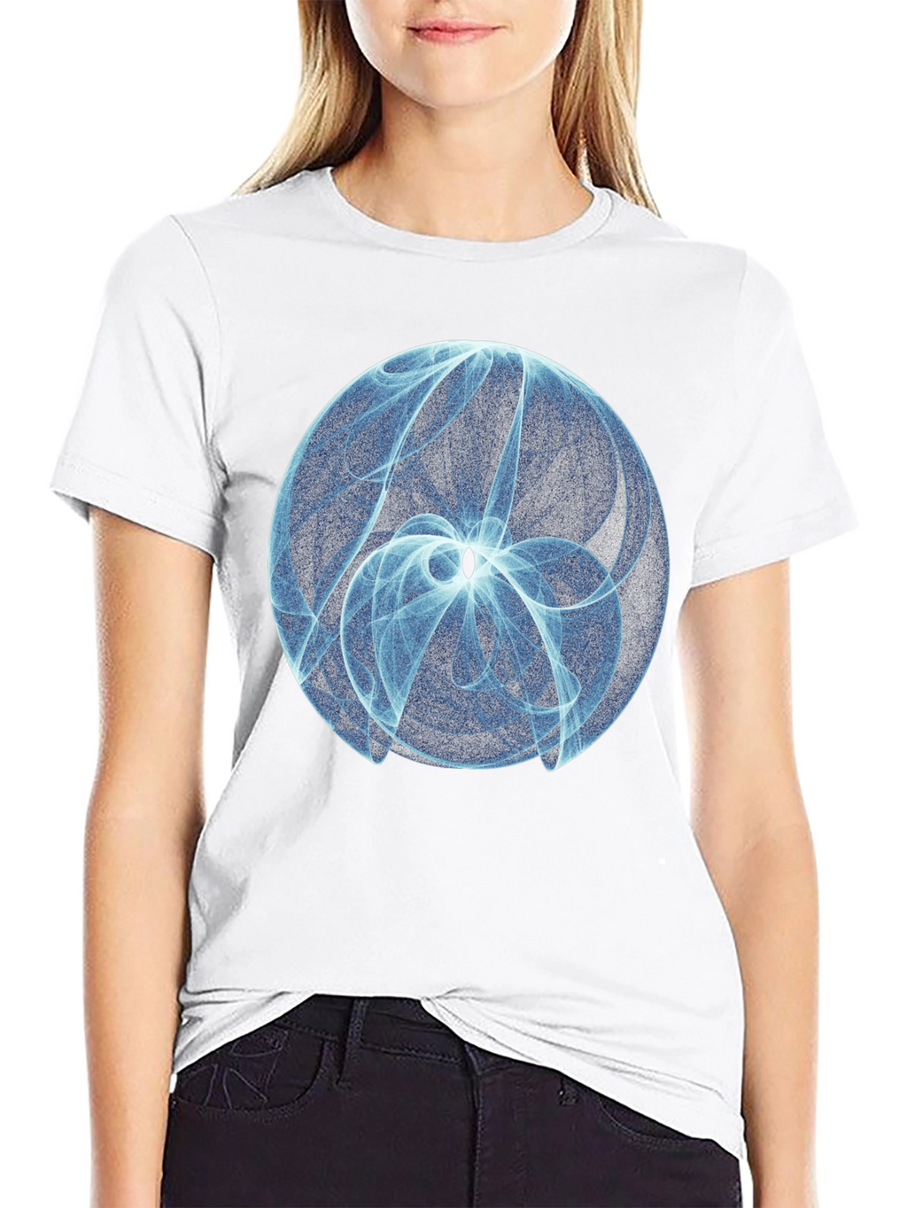 Abstract Orb Graphic Tee - Modern Casual Style