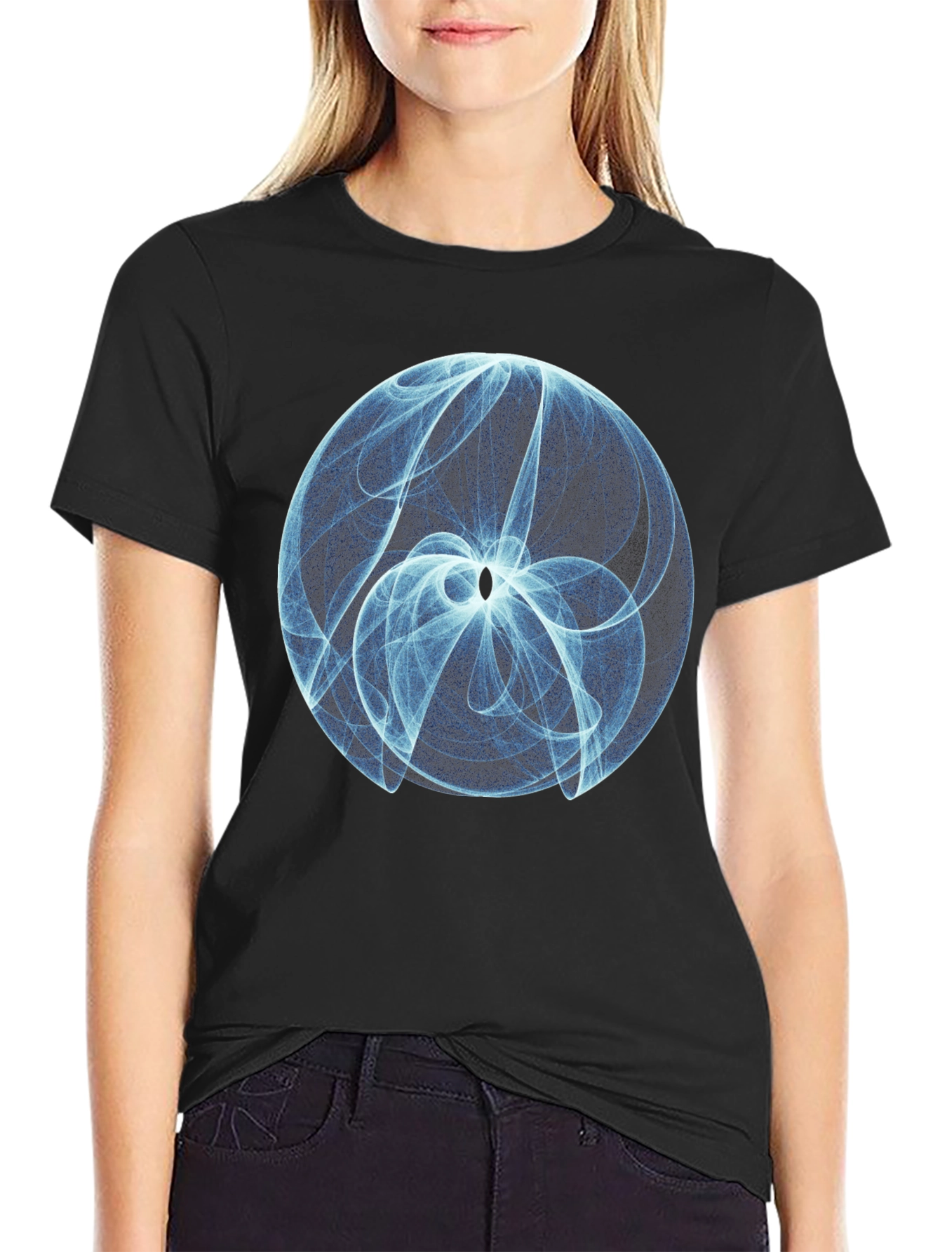 Abstract Orb Graphic Tee - Modern Casual Style