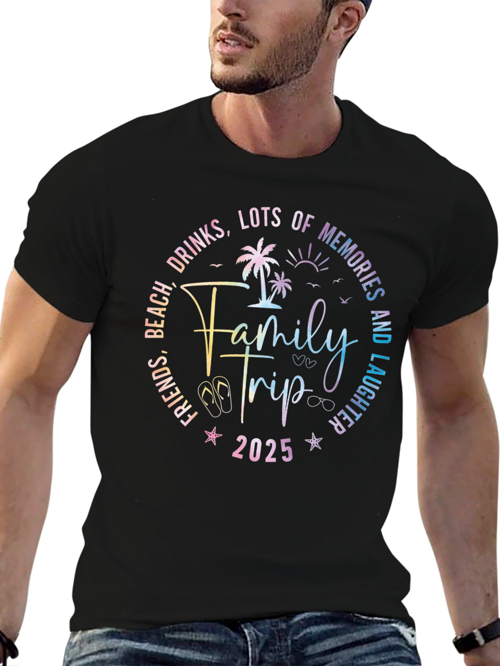 Family Trip 2025 T-Shirt - Beach Vacation Tee